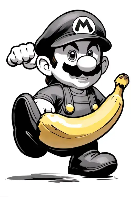 Super Mario With Banana