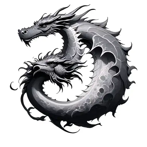 Phase Moon And Dragon