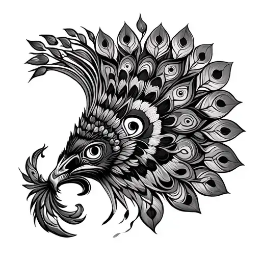 Murugan Vel Weapon With Peacock