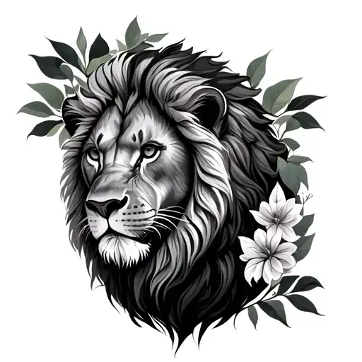 Nature Lion Scene
