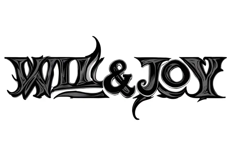 Lettering Tribal Will & Joy