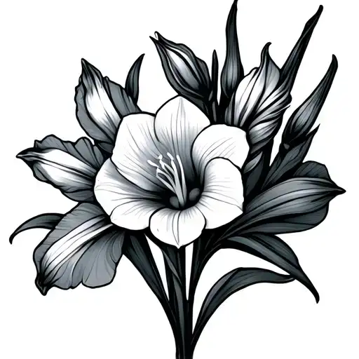 Gladiolus Flower Monring Glory Narcissus Flower