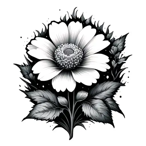Flower Growing From Rock