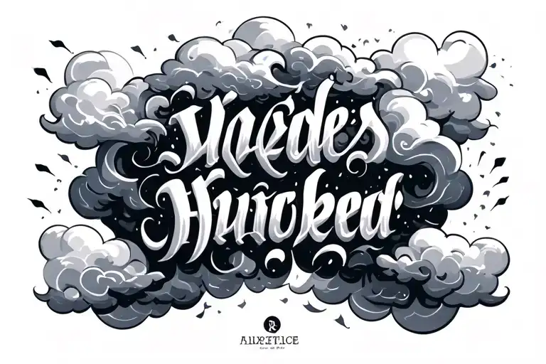 Clouds Surrounding Words Written