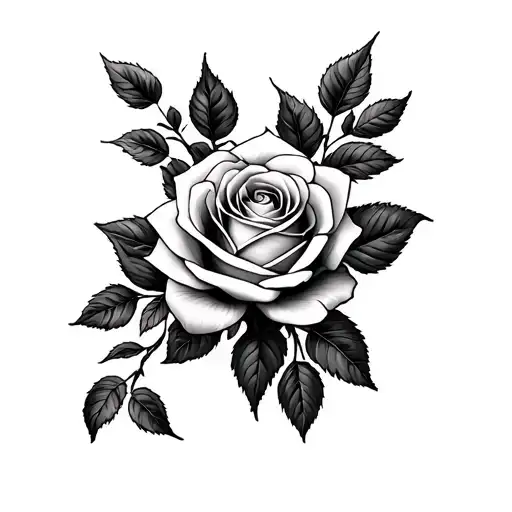 Rose Roots From Hart To Back To Right Arm Sleeve