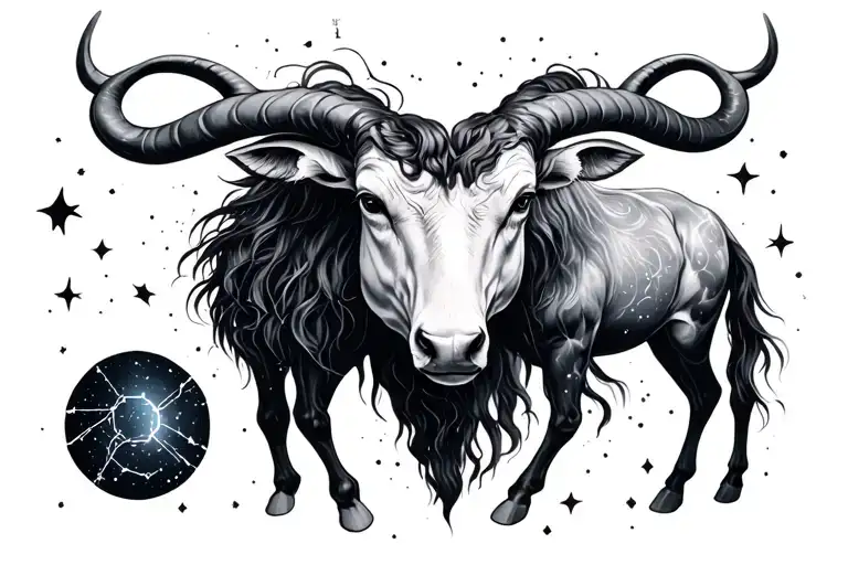 Sagittarius Taurus Aquarius Constellation Merging Together