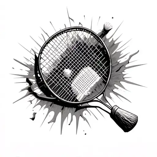 Badminton Racket And Shuttlecock Broken In That Madhav J R