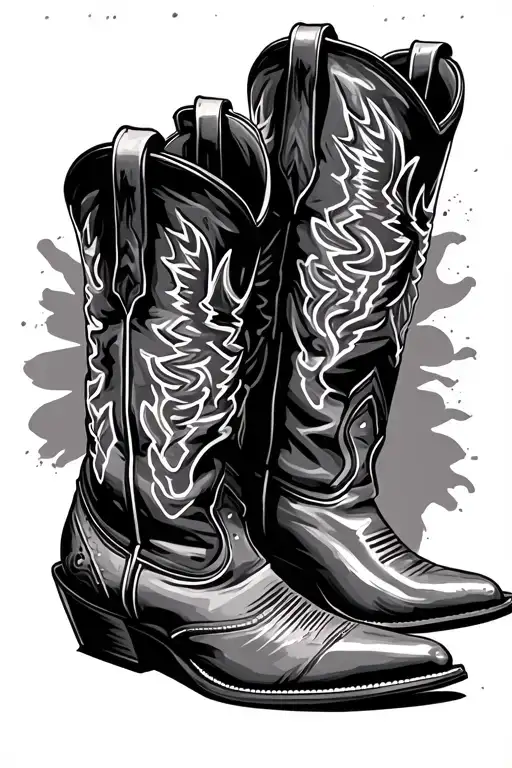 Cowboy Boots Dancing Together
