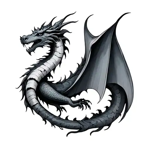 Birch Tree And Dragon Wrapped