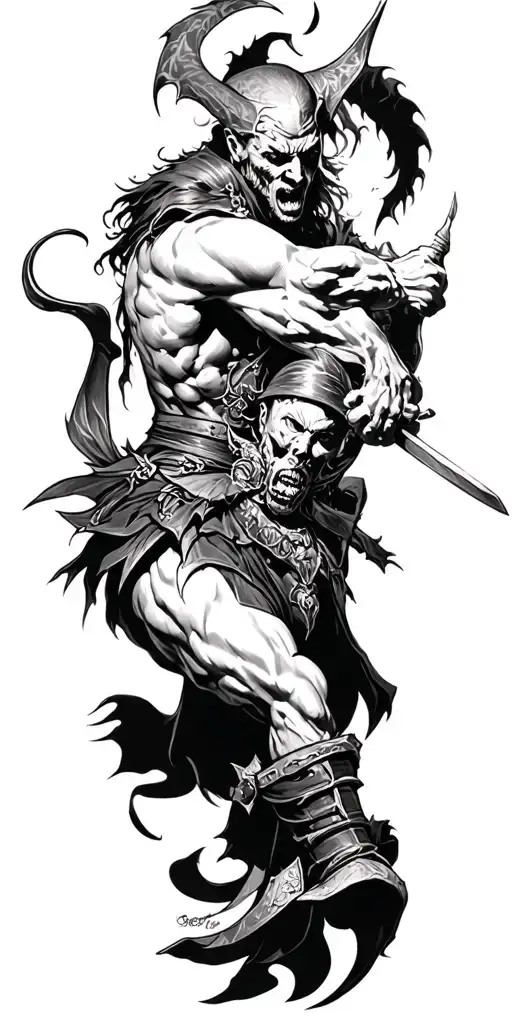 Midevil Fighting Scene