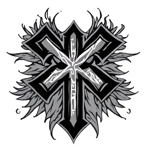 Cross Made Of Name