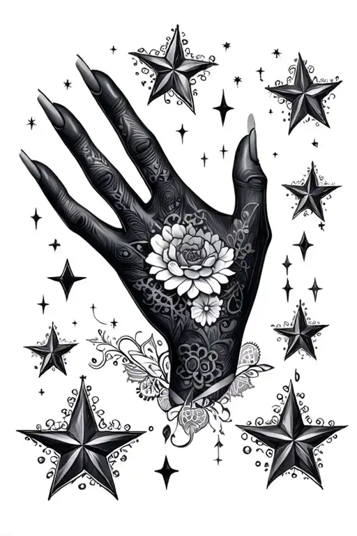 Stars And Lace Hand