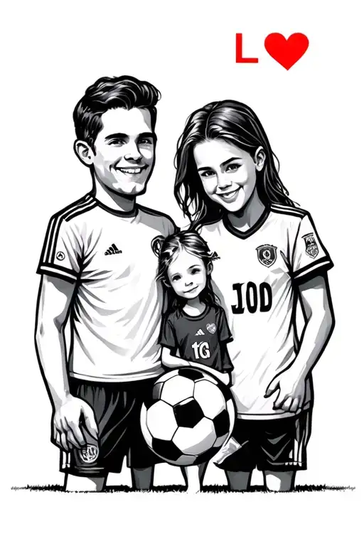 Family Time Love Soccer Dad