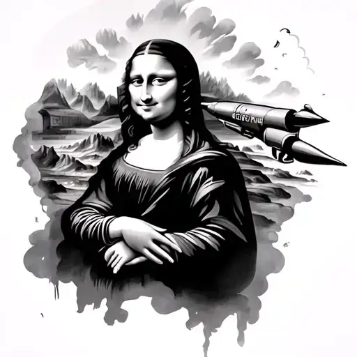 Mona Lisa With Rocket Launcher