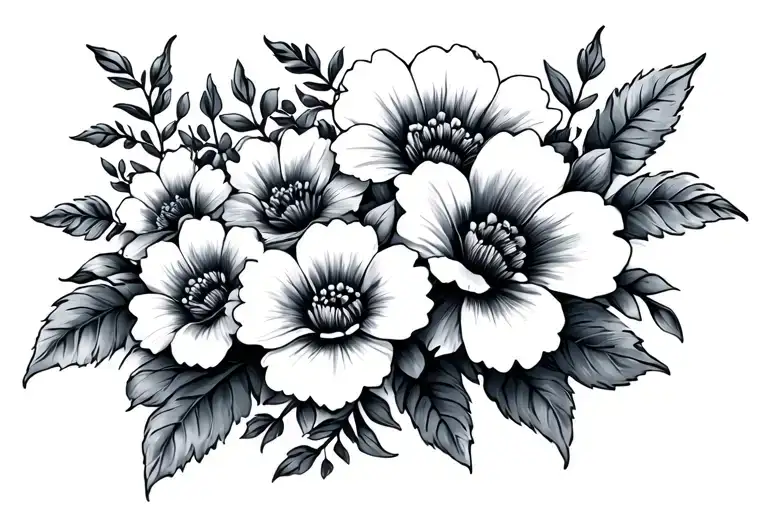 Flowers And Cross