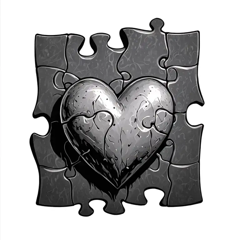 Heart In A Puzzle Piece