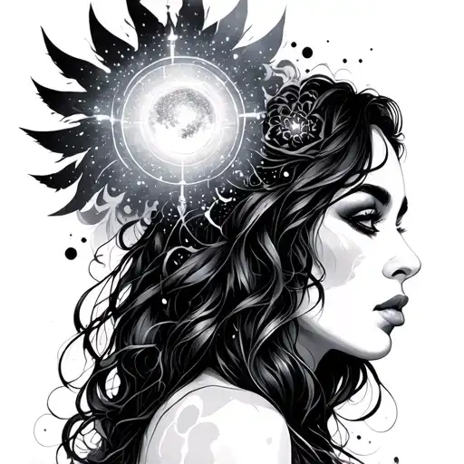 Psycadelic Cosmic Universe As Female Form