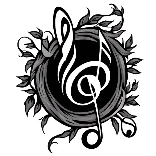 Country Music Note Intertwined