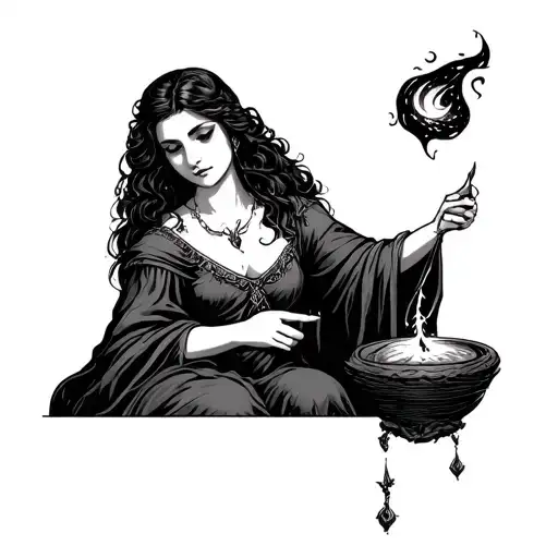 Evelyn Casting A Spell