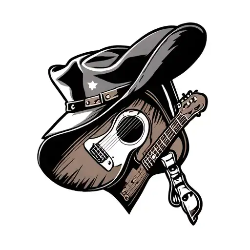 Country Music And Ball Cap Surrounded