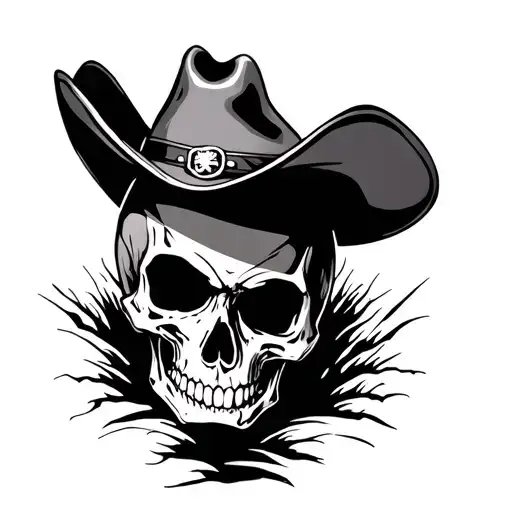 Skull With Cowboy Hat