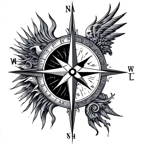 Half Poseidon And Half Compass