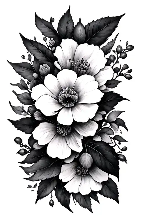 Floral And Branch Wrap Around Forearm