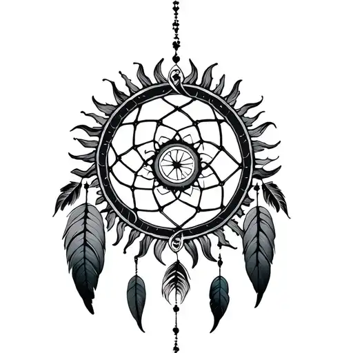 Dreamcatcher Sun Stars Moon