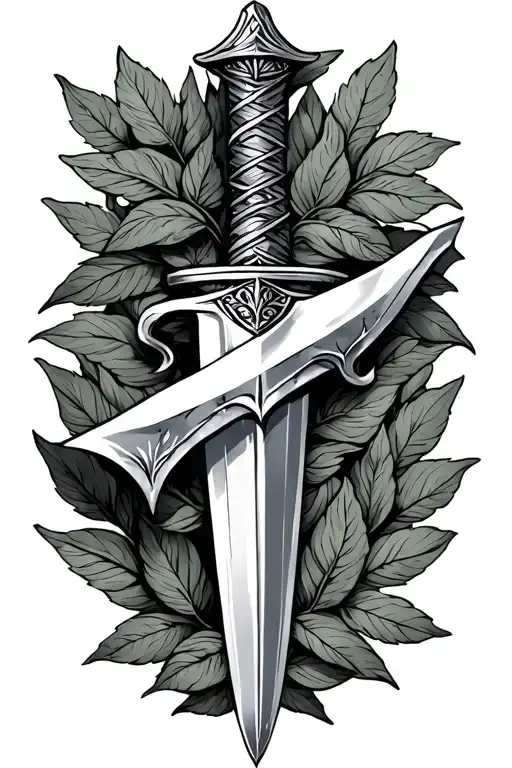 Dagger Wrapped By Laurels