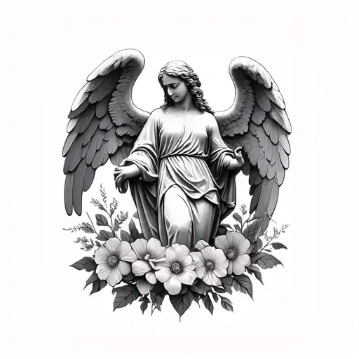 Biblical Statues Biblical Angels Floral