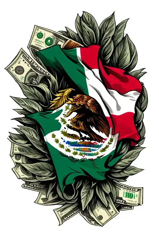 Texas Money Mexico Flag