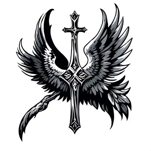 Crosse And Wing Attached