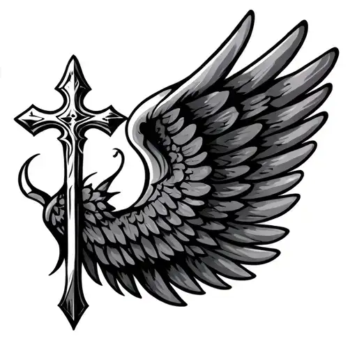 Crosse And Wing Attached