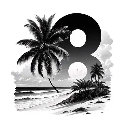 Beach And Desert Scenery Inside The Number Eight