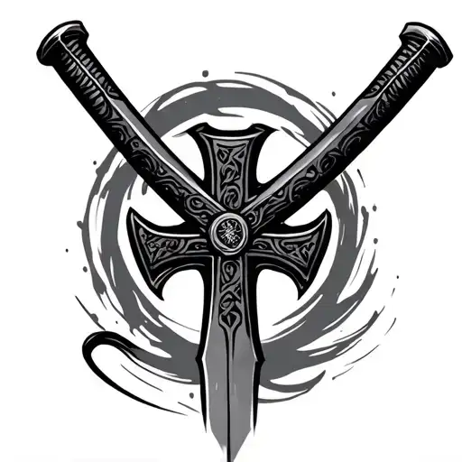 Katana With Cross