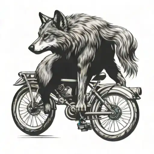 Wolf On A Bike Ride