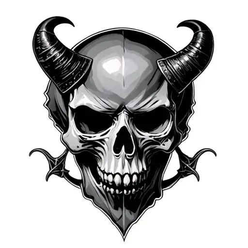Dark Demonic Skull