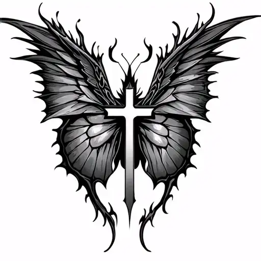 Butterfly Wings Holy Cross Fire Dragon