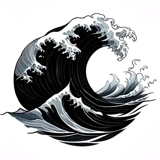 Geometric Sea Wave Merging