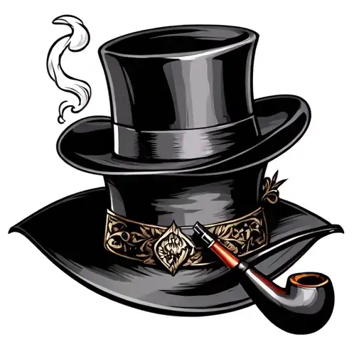 Top Hat & Smoking Pipe
