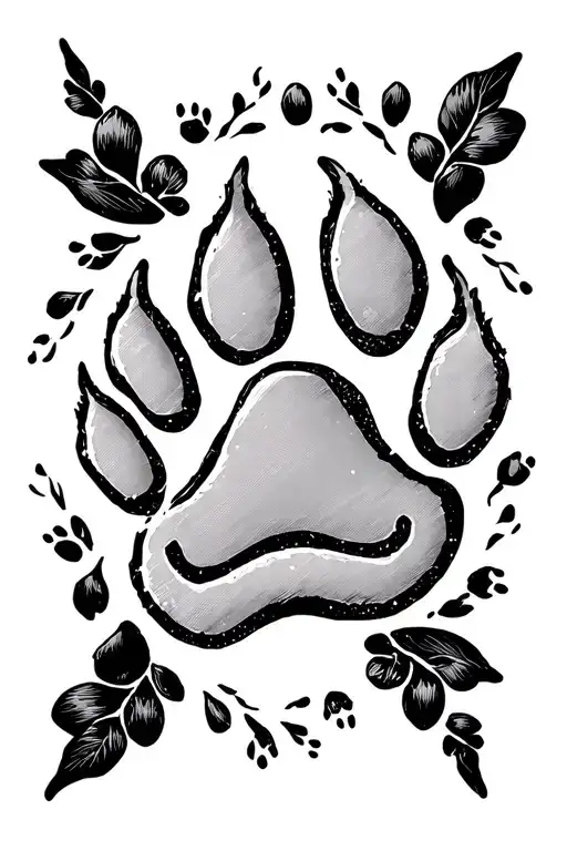 For My Dog Paw Print