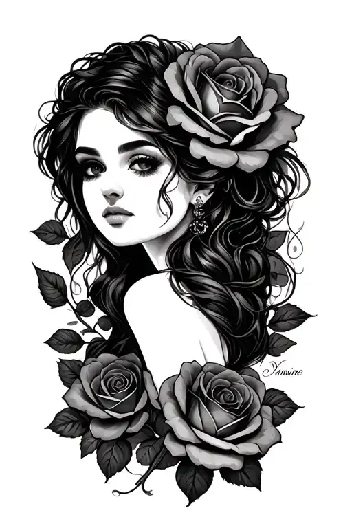 Yasmine Name Going Through Rose