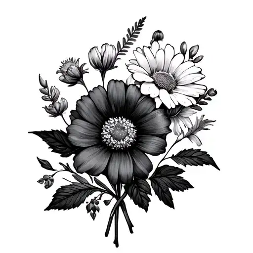 Birth Flower Bouquet March April July And August Birth Flower