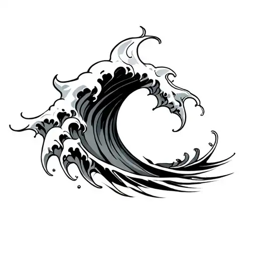 Sea Wave Forming The Shape