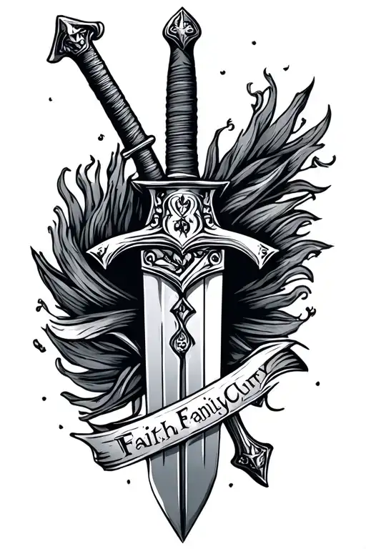 Faith Family Country On A Sword