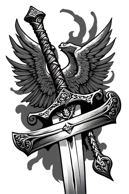 Faith Family Country On A Sword Wrapped