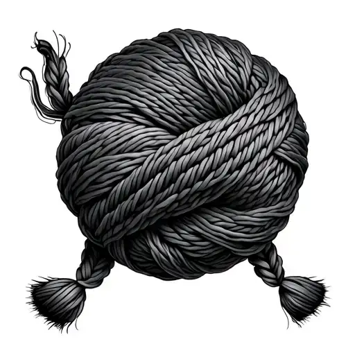 Yarn Ball With Braids