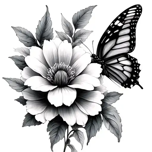 Flower And Butterfly