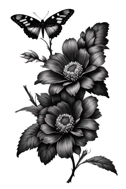 Flower And Butterfly