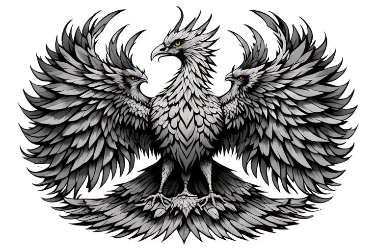 Mandala With Phoenix Rising